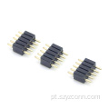Cabeçalho de pino de 1,27 mm em linha única reta 5P